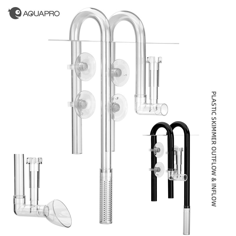 Aquarium Plant In Pot - AQUAPRO Inflow Outflow Inlet Outlet Skimmer