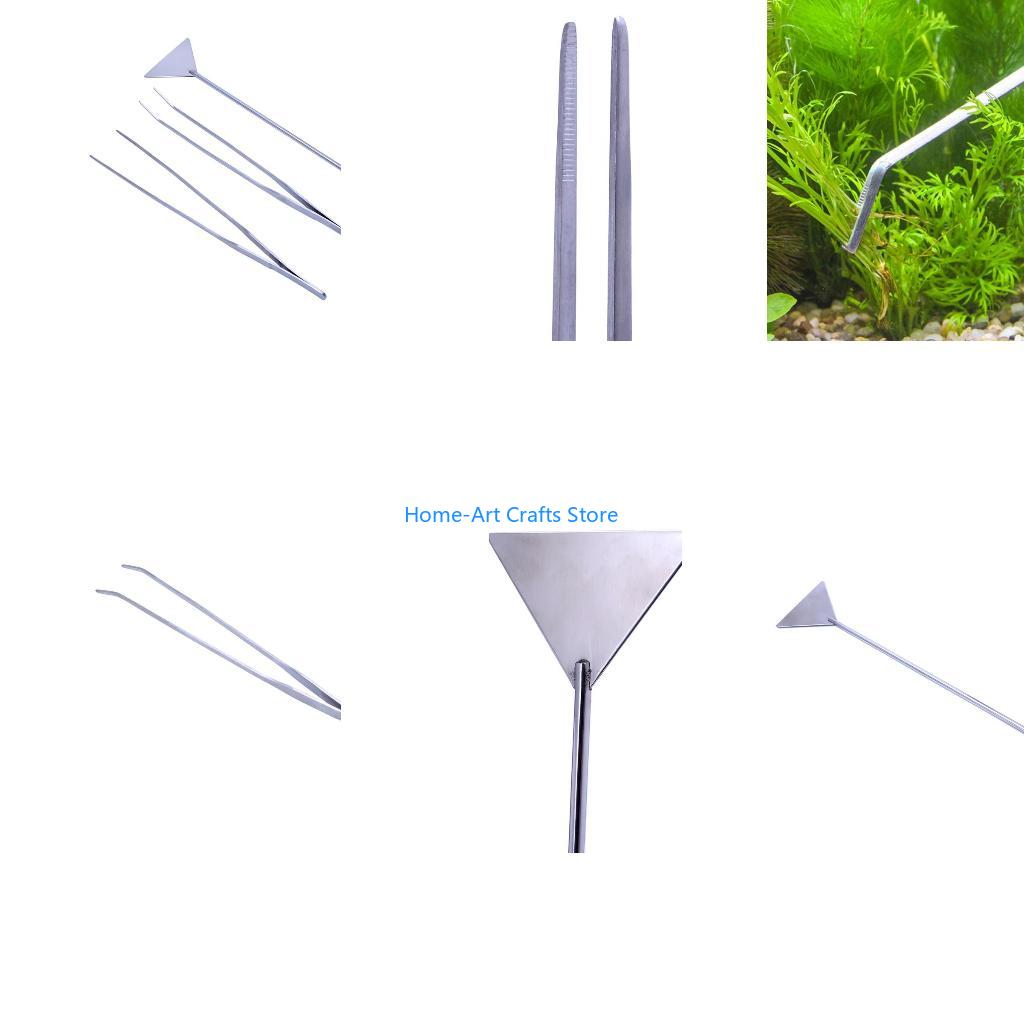 Planted Aquarium Aquascape - Y3NA 3-teiliges Aquarium-Werkzeugset, Edelstahl-Pinzette, Spatel, multifunktionale