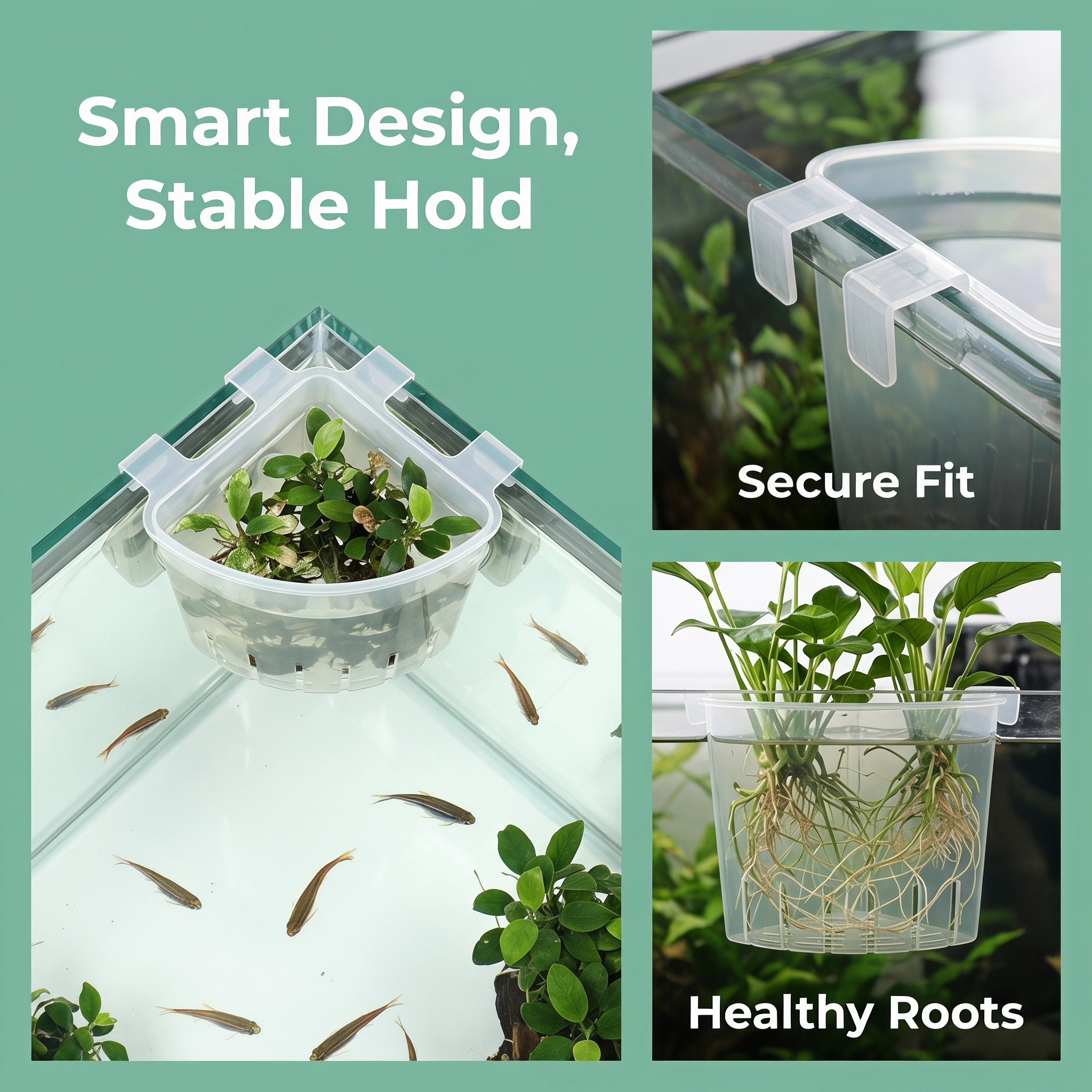 4 Stück Aquarium-Hänge-Eckpfla – Aquarium Plant In Pot Bewertung und Preis